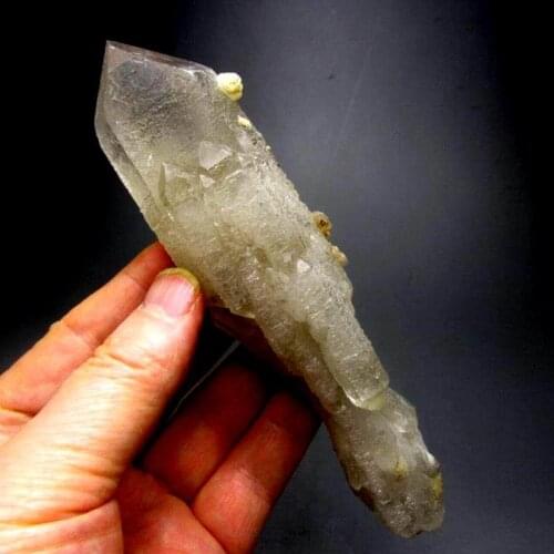 242g Elestial Skekeltal Quartz DT w/ Fluoricent Calcite - crystals and stones healing Mineral specimen Home Decor feng shui