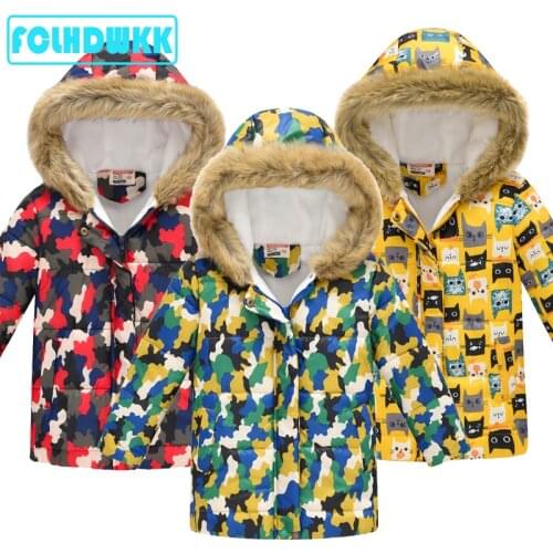 FCLHDWKK Winter Parkas For Boys