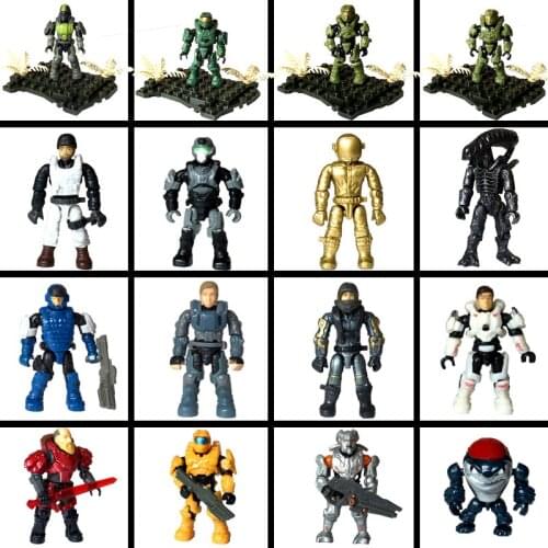 Mega Bloks Construx Halo Spartan Call of Duty Urabn Soldier Action Figure Building Blocks Construction Toy 100 Kinds Random