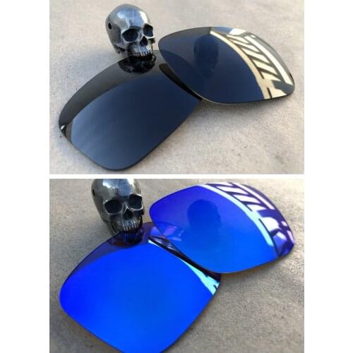 Firtox True Polarized Enhanced Replacement Lenses for-Oakley Holbrook OO9102 Sunglass (Lens Only) - Black+Blue