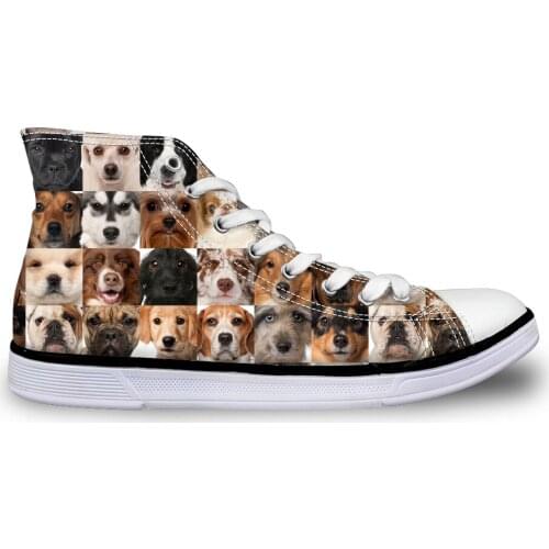 HaoYun Fashion Womens High-Top Canvas Shoes Animal Photo Design Girls Vulcanized Shoes Lightweight Female Casual Sneaker Shoes