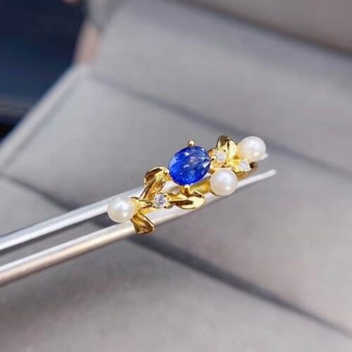 Natural real sapphire or ruby or emerald ring Per jewelry 925 sterling silver 3*4mm 0.3ct gemstone Fine jewelry J212225