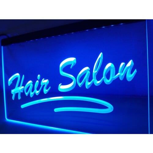 LB561- Hair Salon Script Cut NEW OPEN LED Neon Light Sign home decor crafts