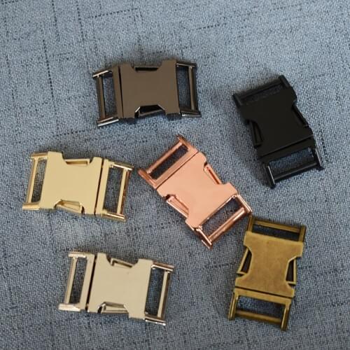 100 Pcs/Lot 15mm Metal Backpack strap Buckle Quick Side Release Buckle For Bag Luggage Backpack Strap Belt Webbing Craft