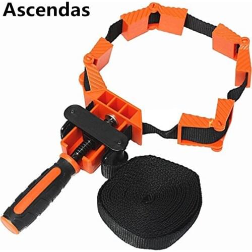 Nylon Multifunction Belt Clamp Woodworking Quick Adjustable Band Clamp Polygonal Clip 90 Degrees Right Angle Corner ClipsTP032