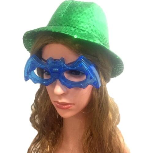 Led Wedding Dress for party Fashion 24pcs Bat Glasses Glowing Flashing Eye For Kids Cosplay Birthday Christmas Party Props