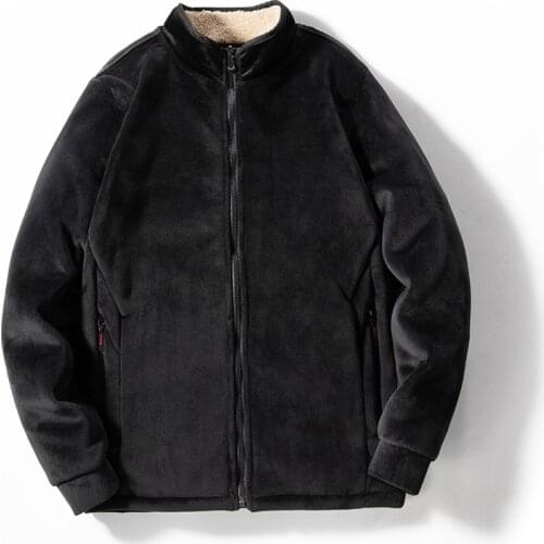 2020 New Mens Stand Sweatshirts Zipper Hoodies Men Flannel Sweatshirt Plus velvet thicken Man Warm Fleece Coat Sweatshirts