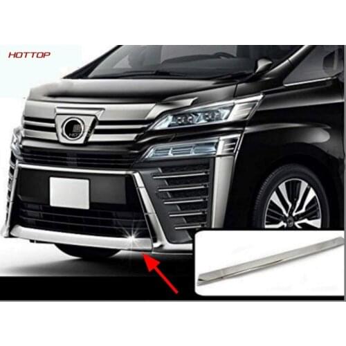 Stainless steel Front Bottom Bumper Protection Hood Lower Grille Cover Trim Strip For Toyota Alphard Vellfire 30 series Late2020