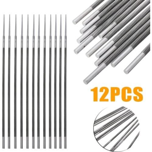12Pcs 5/32'' Round Chainsaw File For Sharpening Chainsaw Chains Sharpening Chain saws Woodworking Chain Saw File