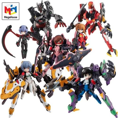 Megahouse Desktop Army EVA Movie Ayanami Rei Ikari Shinji Evangelion No. 0 Model Collection Toys Action PVC Anime Figure