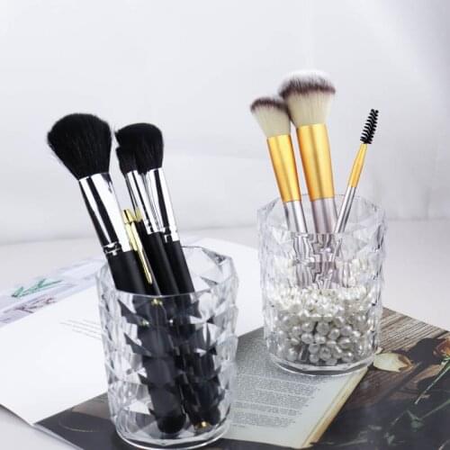 Acrylic Makeup Brush Storage Desktop Eyebrow Pencil Cosmetic Storage Box Brush Tube Dormitory Pen Holder
