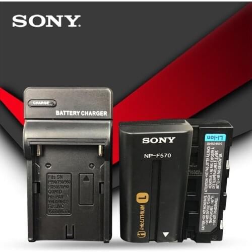 2pcs Sony Original NP-F570 Battery NP F570 F550 F530 NPF570 F550 F530 CCD-SC55 CCD-TRV81 DCR-TRV820K AL-126 AL-160 + Charger