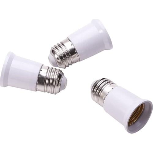 2-7pcs Lamp Holder E27--E27 65/95mm E27 22cm Flame Retardant PC+ Copper Nickel Plated Extender Adapter Converter Bulb Socket