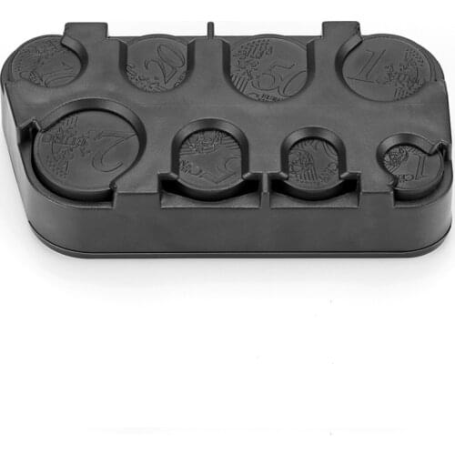 ALLOMN Car Euro Coin Case Plastic Money Container Organizer Stowing Tidying Car-Styling Auto Coin Holder Storage Box