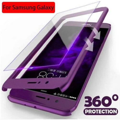Luxury 360 Case For Samsung S20 S21 Plus Ultra S9 S8 S10 S7 S20FE Plus Note 20 10 9 8 A71 A70 A50 A51A32 A52 A72 PC hard Cover