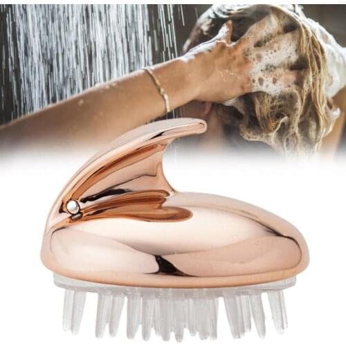 Handheld Hair Comb Silicone Head Body Scalp Shampoo Massage Brush Shower Hair Massager Clean Hair Brush Bath Spa Hair Accessorie
