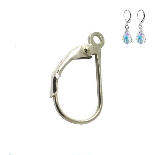 Beadsnice ID27509 100% pure 925 silver earrings leverback hook with opening ring fine jewelry earrings accessories wholesale
