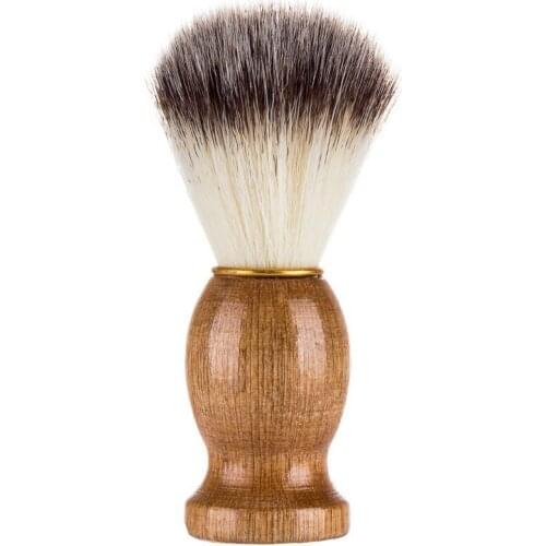 Badger Hair Mens Shaving Beard Brush Salon Men Facial Beard Cleaning Appliance Shave Tool Razor Brush With Wood Handle For Men