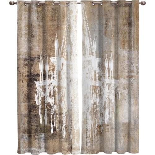 Outdoor Curtains Chandelier Diamond Antique Living Room Kitchen Curtain Drape For Patio Garden Gazebo Yard Valance Cutains
