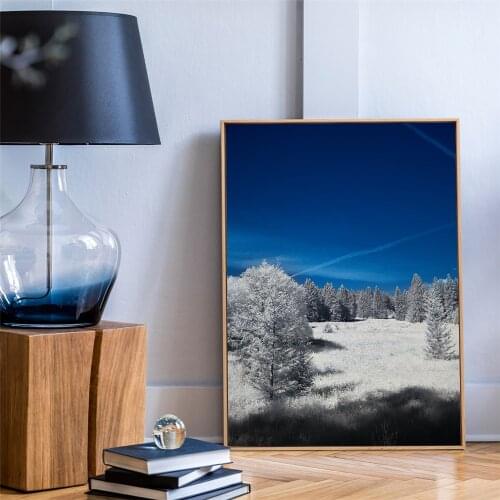 Modern Vertical Board Beautiful Forest Canvas Oil Painting Poster Wall Art Lush Forest Picture Living Room Home Decoration