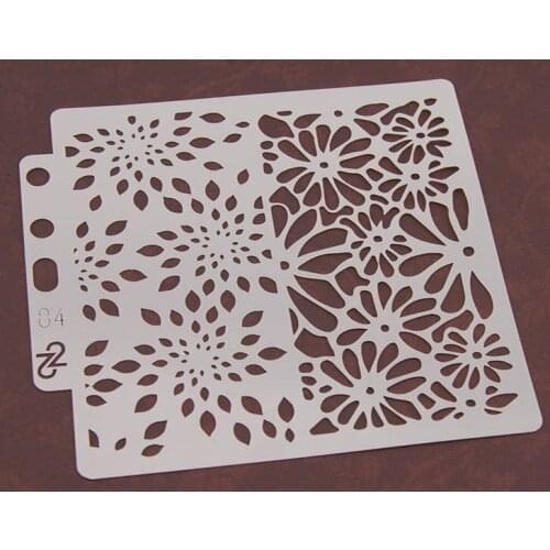 Flowers Layering Stencils graffiti hand copied board hollowed out photo album graphic spray painting tool