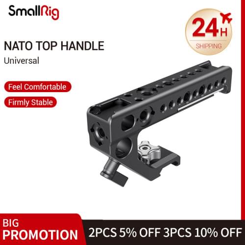 SmallRig DSLR Camera Top Handle Grip Quick Release NATO Top Handle for Sony for Nikon for Canon Feature w/ Cold Shoe Mount 2439