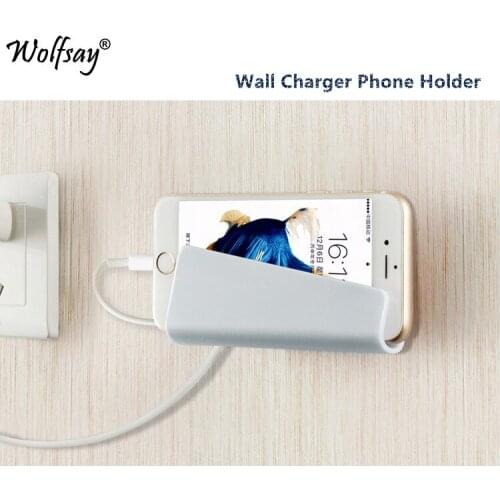 Wolfsay Universal Mobile Phone Stand Holder for iPhone 8 X 7 Wall Mounted Phone Holder Charging Stand for Samsung and Tablet