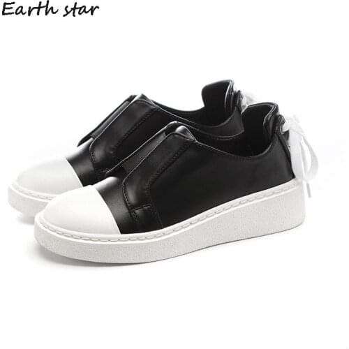 EARTH STAR Casual Shoes Women Fashion Sneakers High Top Lady chaussure Back Straps Female footware Breathable Brand Girl Flats