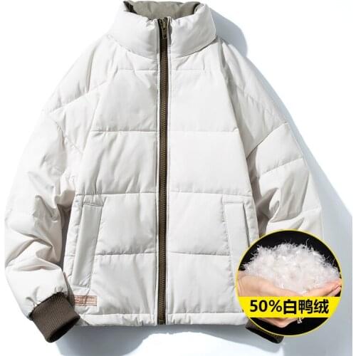 Winter mens new casual warm jacket youth (50 velvet) down jacket