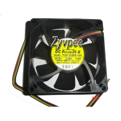 Zyvpee 8025 80*25mm PUDC12D3RS-065 12V 0.05A 0.6W 3 Wires 3 Pins Case fan 8CM server cpu cooler