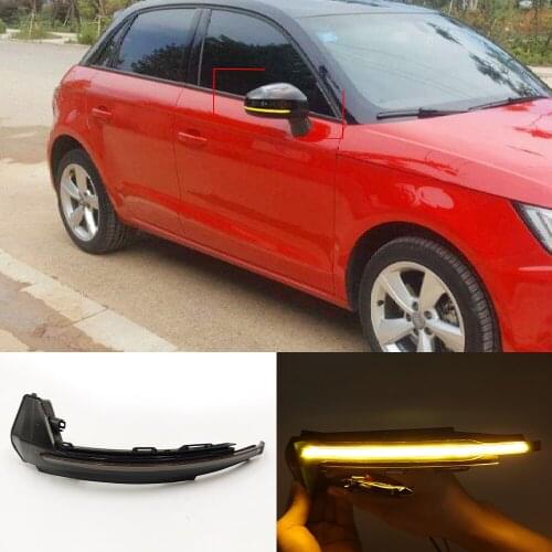1 Set For Audi A1 8X 2011 2012 2013 2014 2015 2016 2017 LED Dynamic Turn Signal Light Side Wing Rearview Mirror Lamp
