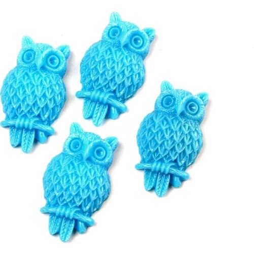 10pcs 31x18mm Owl Resin Flatback Cabochon Jewelry Findings Scrapbooking For Jewelry Making Supplies & Accessories For Pendants