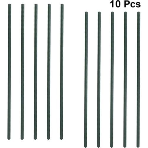 10pcs Potted Plastic Plant Support Stick Rod Flower Support Frame Single Stem Plants Holder Stand For Garden Plant Flower (Green
