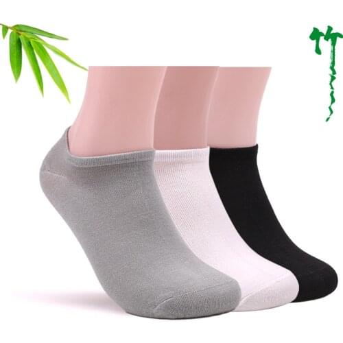20 Pairs / Bag Boat Socks Mens Bamboo Fiber Invisible Socks Thin Section Solid Color Socks Sweat Absorbent Deodorant Mens Sock