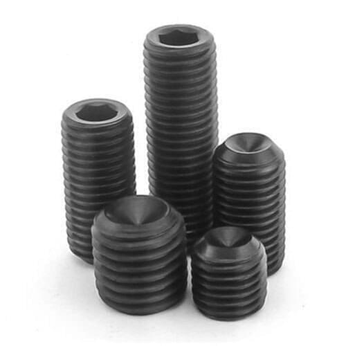 20pcs M6 12.9 level inner hexagon Headless screw Plug Concave end Tight Machine Allen screws 5mm-40mm Length