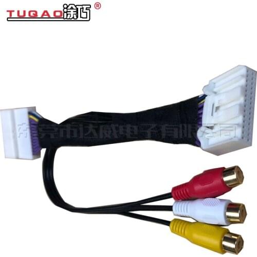 28 Pin cable audio video AV input for Toyota 2011 + Navigation Headunit