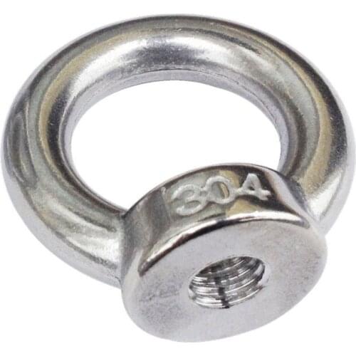 5PCS M6 Metric Threaded Eyes Nuts 304 Stainless Steel Lifting New