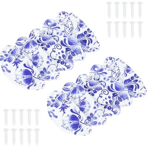 82*35mm Antique Brass Shell Pull Handles Retro Metal Furniture Handles Kitchen Cabinet Drawer Furniture Knobs Hardware 10Pc