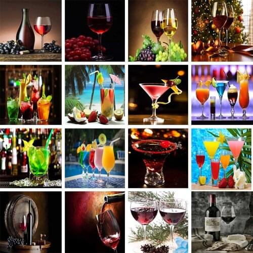 Wine Cup Pattern 5D DIY Diamond Painting Full Square/Round Diamond Embroidery Sale Mosaic Picture Rhinestones Home Decoration