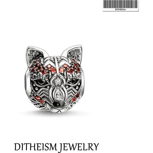 DIY Beads Fox Charm 5mm Hole,2019 Fashion 925 Sterling Silver Jewelry Trendy Gift For Women Men Boy Girl Fit Bracelets Necklace