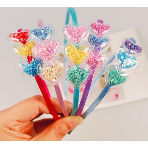 3pcs Girls Hairbands Children Sequins Headbands Kids New ABS Step Teeth Hair Bands Hair Accessories