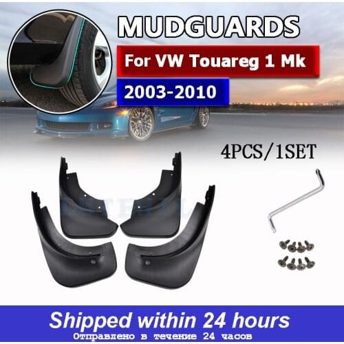 For VW Touareg 1 Mk1 2003 - 2010 Mudflaps Splash Guards Front Rear Mud Flap Flaps Mudguards Fender 2004 2005 2006 2007 2008 2009