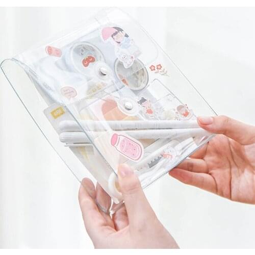Travel PVC Cosmetic Bags Women Transparent Makeup Storage Bags Waterproof Clear Organizer Bath Wash Make Up Tote Handbags Case