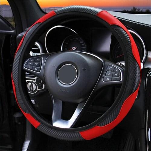 Breathable Leather Car Steering Wheel Cover For Mercedes Benz Accessories W204 W203 W205 W210 W211 W202 Anti-Slip Dust-proof