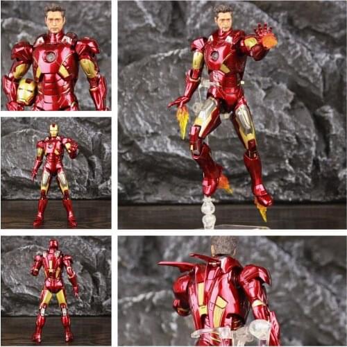 Disney Marvel The Avenger Iron Man Mk2-7 Infinity War Movable Joint Action Figures Collection Model Toys For Kids Birthday Gifts