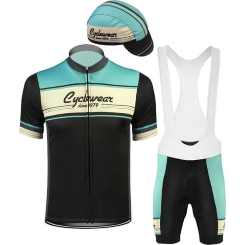 New Cycling Jersey Set Men Retro Summer Bib Shorts Mtb Ropa Ciclismo Team Bike Wear Clothing Cajastur
