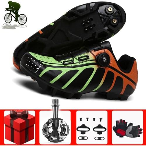 MTB Cycling Shoes Men Outdoor Sports Self-locking Road Bike Sneakers Racing Women Bicycle Shoe Flat Cleat Mountain SPD Bicicleta