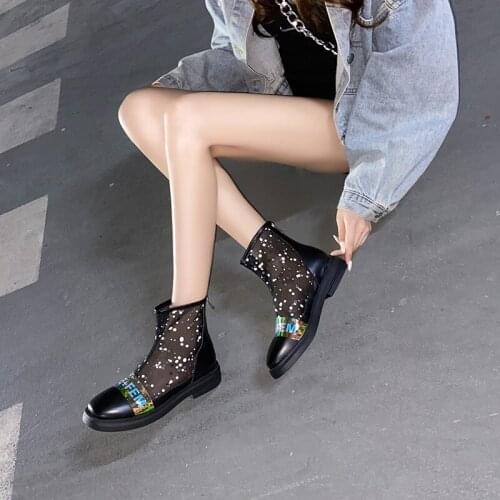 Summer 2020 new wild cool handsome mesh short boots comfortable casual sandals outdoor female Z555