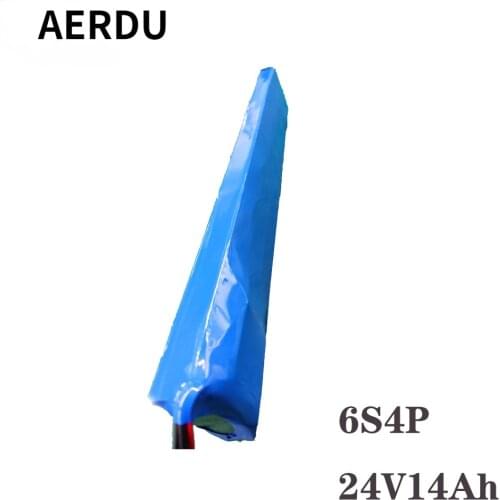 Aluoka 6S4P 25.2V 14Ah 24V Li-Ion Battery Pack Lithium For Electric Motor Elebicycle Ebike Electric Scooter highpower 25A BMS