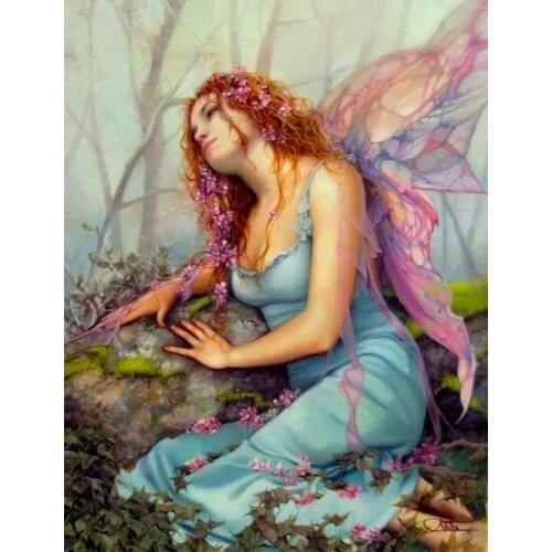 Cross Stitch Kits Crafts 14CT Unprinted Beautiful Fairies People For Embroidered Handmade Art Counted Set Wall Home Decor